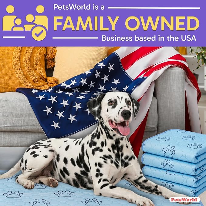 Washable Reusable Dog Pee Pads (Pack of 8) – 34” x 36” Training Pads with Non-Slip Backing - Waterproof, Leakproof, Highly Absorbent Pet Pads for Puppies & Dogs