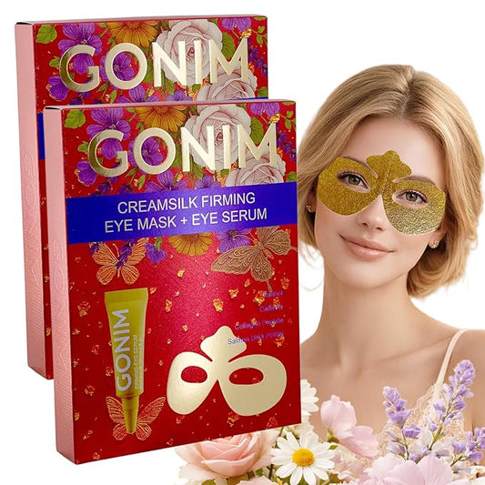 GONIM Eye Patches Collagen Under Eye Patches with Eye Serum, Retinol PDRN Eye Masks for Puffy Eyes and Dark Circles, Anti Aging Cream-Silk Texture Under Eye Mask, Gifts for Women, Hydrating 8 pcs