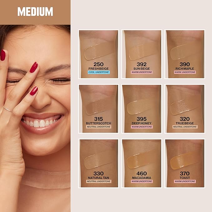 Revlon Liquid Foundation, ColorStay Face Makeup for Normal & Dry Skin, SPF 20, Longwear Medium-Full Coverage with Natural Finish, 390 Rich Maple, 1 Fl Oz