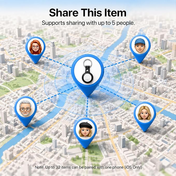 Air Tracker Tag 1 Pack, Item Finder for Apple Find My (iOS Only)