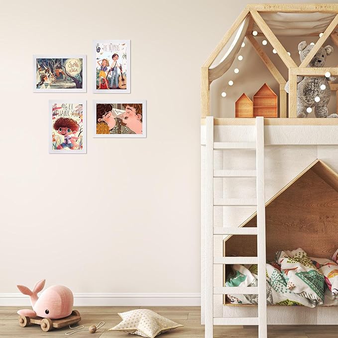 4x6 Picture Frame Set of 6, White Photo Frames Bulk with HD Plexiglass for Wall Hanging or Tabletop Display, Multi Picture Frames Collage for Wall Decor