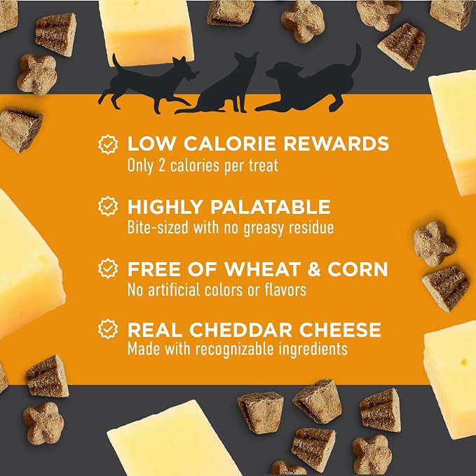 Cloud Star Tricky Trainers Dog Training Treats Cheddar Flavor 12 oz | Crunchy, Low-Calorie, For All Life Stages, Wheat, Corn, Dairy, Recommended by Professional Trainers