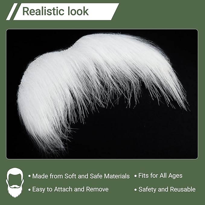 Self Adhesive Fake Mustache False Facial Hair Stick On Cosplay Mustache Halloween Party