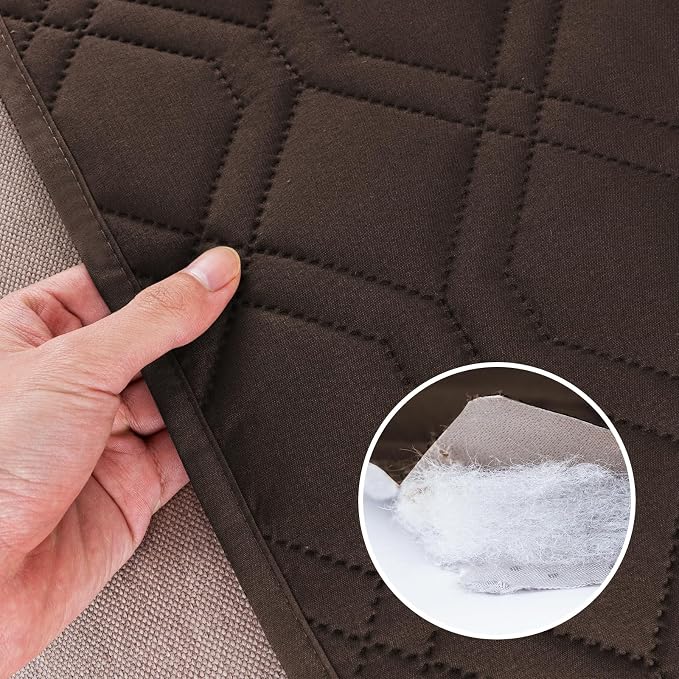 PrinceDeco Couch Cover for Dogs Waterproof Blanket Sofa Covers Washable Dog Couch Cover for 3 Cushion Anti-Slip Sofa Slipcover for Furniture Pets Friendly,30.5x74 Inch,Brown