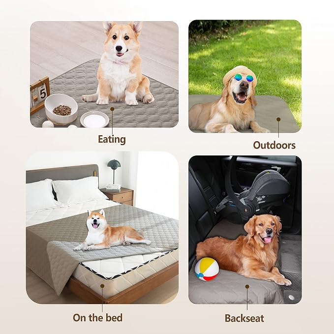 gogobunny Waterproof Blanket, Couch Covers for Dogs, Reversible Protector | 3X Stronger Leakproof, Scratch Proof Durable Furniture Protection, Stain Resistant, Washable, 30x70 Inch Dark/Light Stone