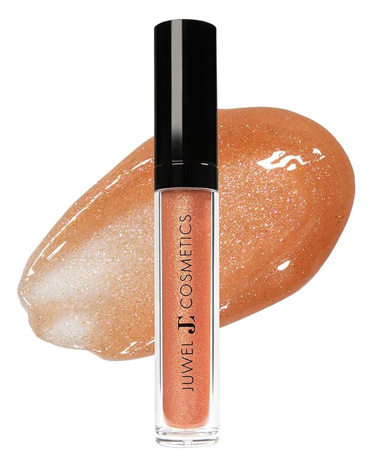 Juwel Cosmetics Ultra Lip Gloss, Gloss for Dry Lips, High Shine, Smooth Finish Moisturizing Lip Gloss with Beeswax, Castor Oil and Vitamin E, Vegan, Talc-free, Cashmere