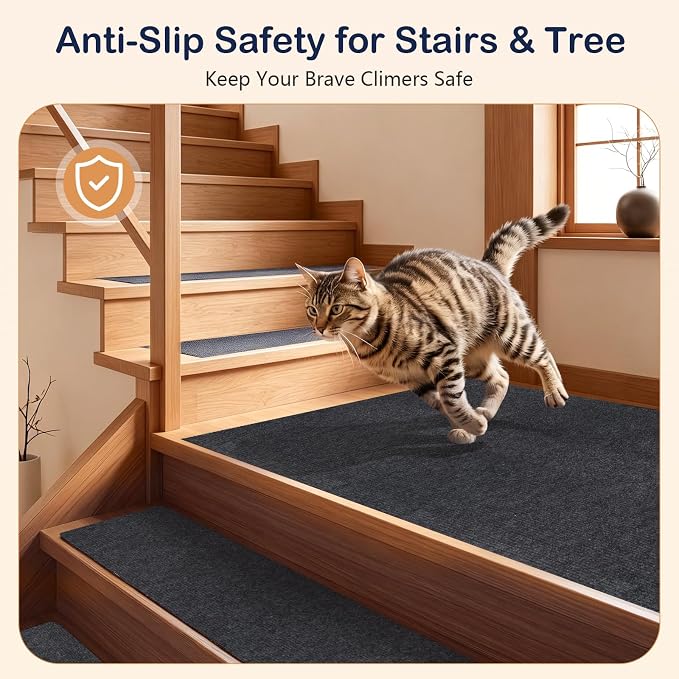 Cat Scratch Furniture Couch Corner Protector from Cat Claws, 78.7x15.8 Inch | Cat Wall Scratcher Mat with Catnip, Adhesive Cat Scratching Pads Renew Cat Stuff Sofa Tree Scratching Post Board Bed Tower