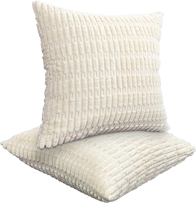JMGBird Boho Pillows Cream Throw Pillows with Inserts Included | 18x18 Accent Pillows Decorative Pillows, inserts & covers Throw Pillows inserts for Couch