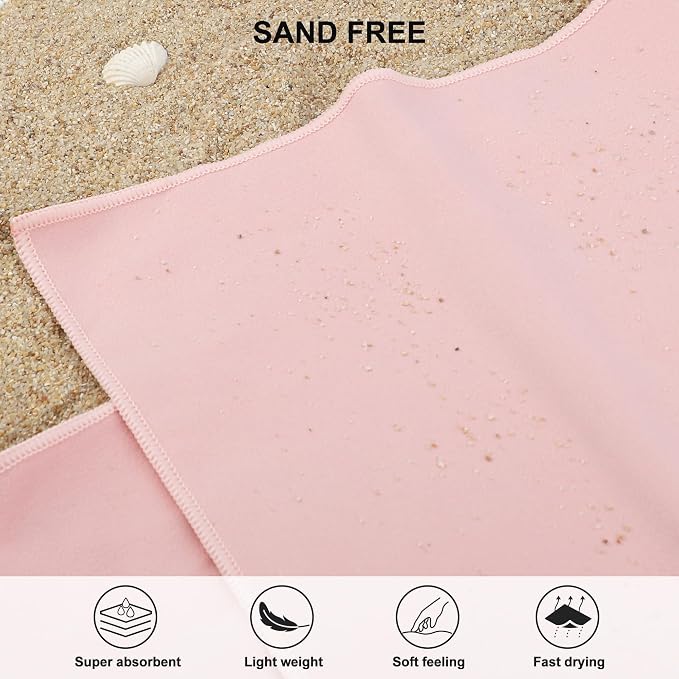Rainleaf Microfiber Towel Perfect Travel & Gym & Camping Towel. Quick Dry - Super Absorbent - Ultra Compact - Lightweight. Suitable for Trip, Beach, Shower, Backpacking, Pool