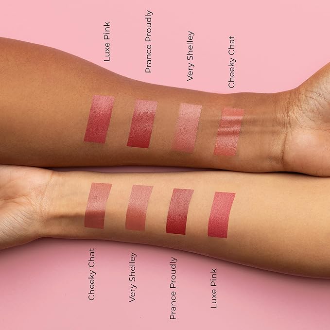 MCoBeauty - Crème Matte Luxe Lipstick - Long-Lasting Hydrating Soft Matte Lipstick with Square-Tip Bullet - Very Shelley, Taupe Nude Shade - 3.5g - Lip Makeup