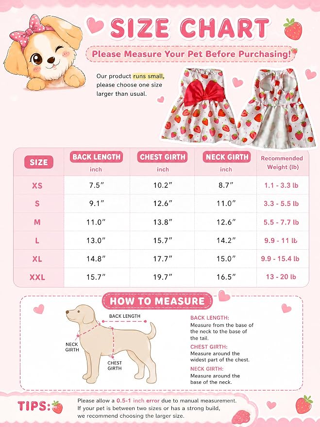 4 Pcs Dog Dress Cute Cat Dress Puppy Skirt Summer Dog Clothes Pet Clothes Girl for Puppy Small Cats (Floral, X-Large)