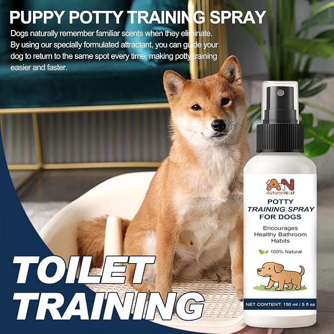 Potty Training Spray for Dogs, 5 fl oz /150ml Dog Pee Training Aid | Helps Guide Puppies & Adults Dogs to Pee Pads or Designated Areas, Safe Plant-Based Attractant for Indoor & Outdoor Use