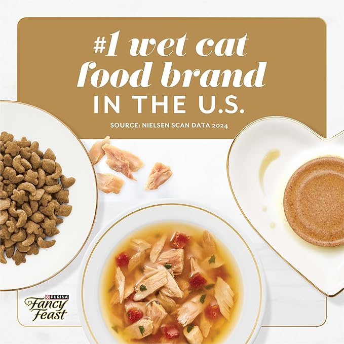 Purina Fancy Feast Gems Pate Mousse with Gravy Wet Cat Food with Ocean Fish - 4 oz. (Pack of 8)