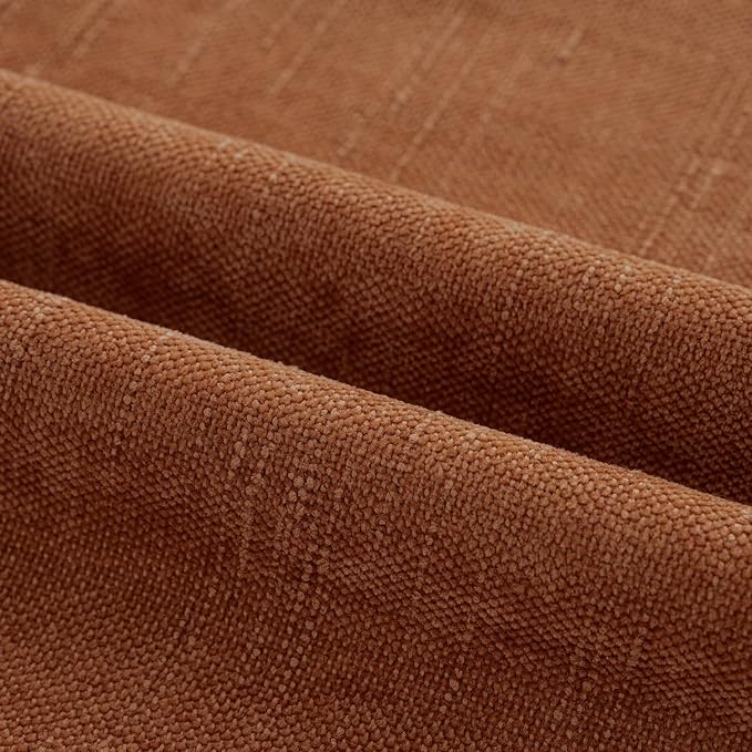 MIULEE Textured Chenille Fall Throw Pillow Covers 22x22 Inch Dark Rust | Pack of 2 Decorative Soft Throw Pillows, Solid Textured Cushion Covers, Modern Home Decor for Couch Sofa Bedroom Living Room