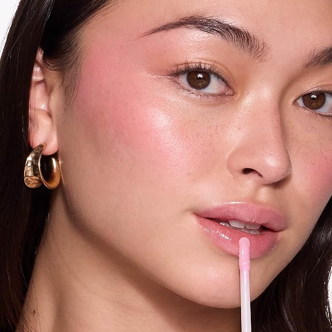 MCoBeauty - Lip Lights Shine Gloss - Nude Lip Gloss - High Shine Glass-Like Finish with Built-In LED Light & Mirror - Moisturizing Lightweight - Face Makeup
