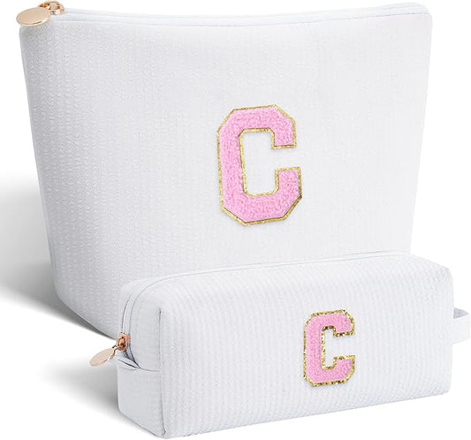 Customized Mothers Day Gifts - Birthday Gift for Mom,Gifts From Daughter,Mother in Law Gifts,Mama Gift Idea,Makeup Bag Set Cosmetic Bag - White,C