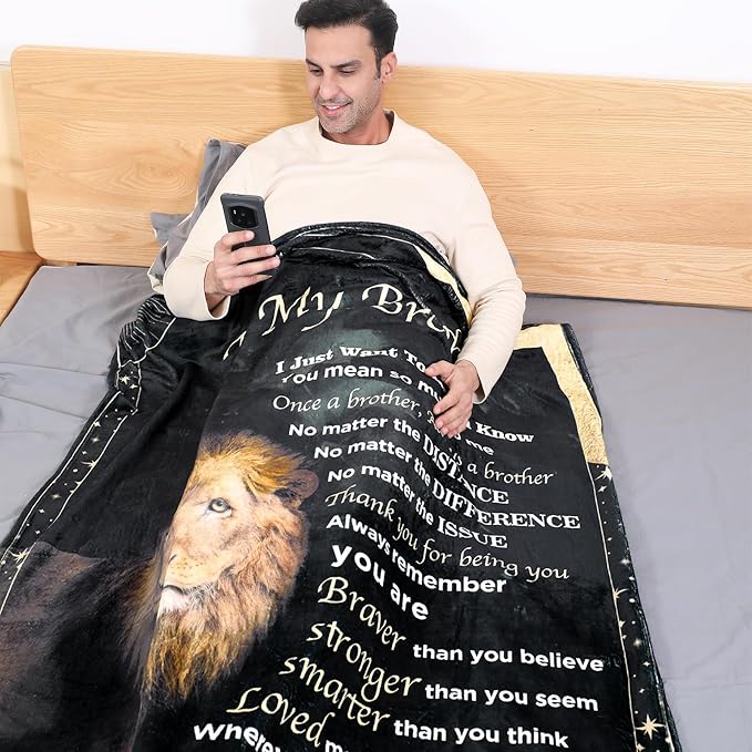 Best Brother Gifts from Sister for Birthday, Big Brother Birthday Gifts for Brother Adult from Sister,Birthday Gifts for Brothers from Sisters, 60"x80" Blanket