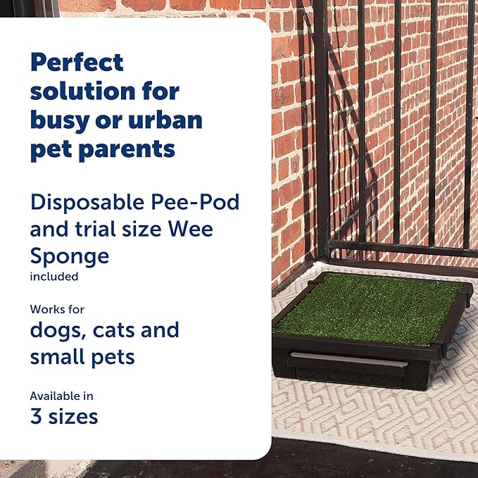 PetSafe Pet Loo Portable Dog Potty, Small | Gass Mat Toilet Alternative for Puppy Pads, Perfect for House Training and Small Spaces, Less Odor and Conveneint Clean-Up