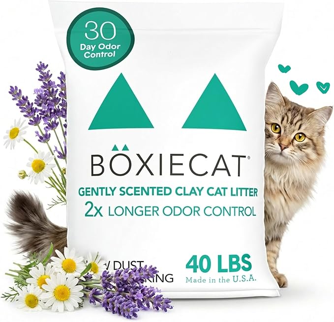 Boxie Premium Scented Clumping Cat Litter 30+ Day Odor Control 40 lb