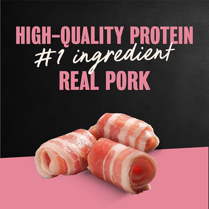 Cesar Classic Loaf in Sauce Wet Dog Food, Bacon & Egg, 3.5 oz, 24 Count | Real pork #1 ingredient, easy peel trays, Made in USA, slow-cooked for tender texture, no fillers or artificial flavors