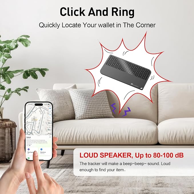 2026 Apple MFi Certified Wallet Tracker Smart Card for Find My iPhone Ultra Thin Air Tracker Tag for Travel, 5 Years+ Staying Power, IP69 Waterproof, Key Finder & Item Locator for Keys, Bags, Passport