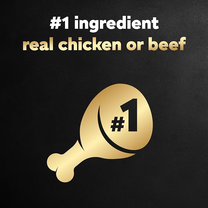 Cesar Simply Crafted Wet Dog Food Toppers, Chicken & Beef, 1.3 oz, 16 Count | Real beef or chicken #1 ingredient, 5 key ingredients or less, fresh vegetables, easy to digest, single-serve tubs
