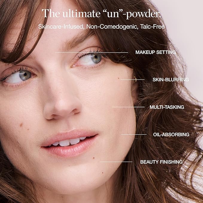 Ogee Sculpted Skin-Perfecting Makeup Setting Powder - Stone - FULL SET (Case & Refill) - Lightweight Powder Foundation Made with 70% Organic Ingredients