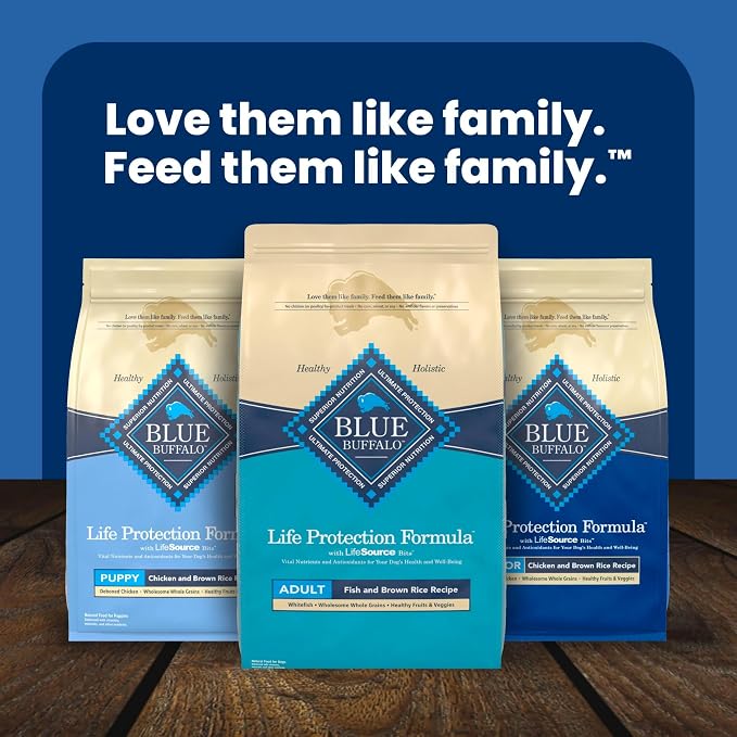 Blue Buffalo Life Protection Formula Fish Adult Dry Dog Food, 15 lb | Real Whitefish #1 Ingredient, Supports Immunity with Antioxidant-Rich LifeSource Bits, Promotes Healthy Muscle Development