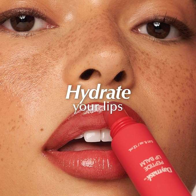 PERSONA Daymask Peptide Lip Balm | Rich, Glossy Hydration | With Oat Kernel Oil, Squalane & Peptide Complex | Vegan, Fragrance-Free, Sensitive-Lip Safe (0.3 oz) | Made in USA, Bubble