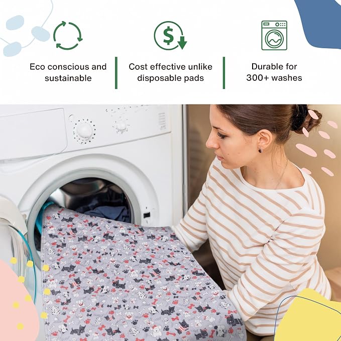 Caldwell's Pet Supply Co. 24x36 Potty Pads, Medium, Set of 2 | Washable, Reusable, Waterproof, For Dogs, Puppy Potty Mat