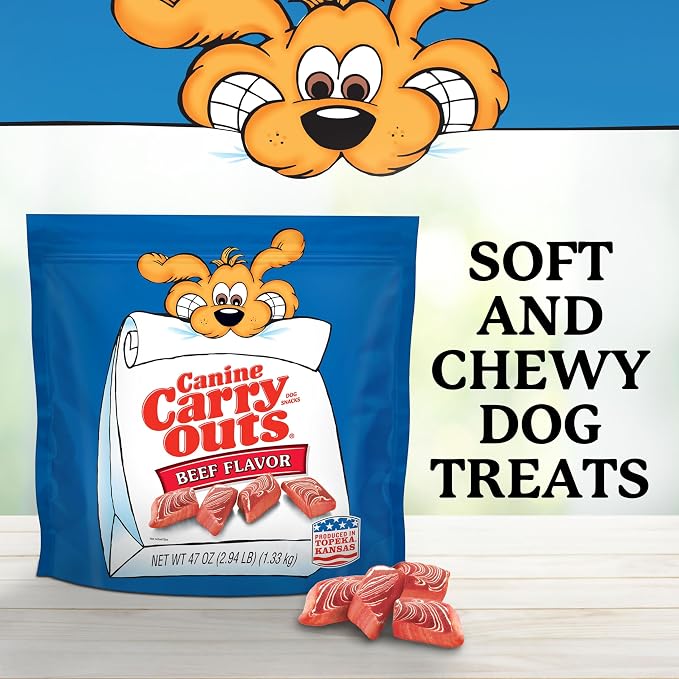 Canine Carry Outs Beef Flavor Dog Treats, 47 Ounce Bag