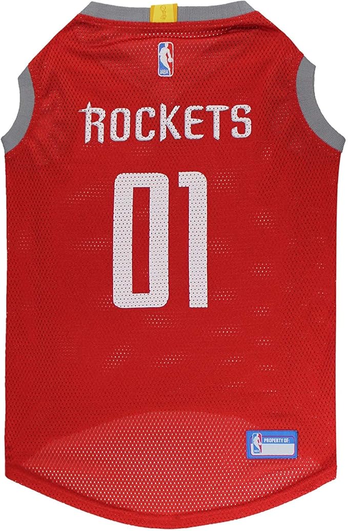 Pets First NBA HOUSTON ROCKETS DOG Jersey, X-Large - Tank Top Basketball Pet Jersey