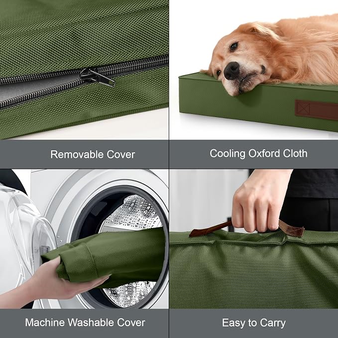 Waterproof Orthopedic Dog Crate Bed for Small Dogs & Cats | Egg Crate Foam, Fits 24x18 Crates, TPU Waterproof Layer, Machine Washable 1680D Oxford Cover, Small Pets Up to 20 lbs