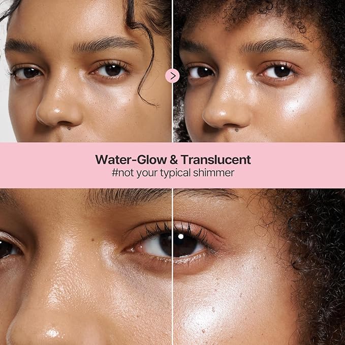 2aN Pure Glash Highlighter OR01 Peach Beam – Glass-Like Sheen Powder Highlighter for a Natural, Radiant Glow | Buildable, Long-Lasting, Lightweight Formula