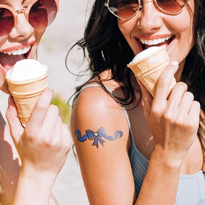LaDot Temporary Tattoo Liner Pen – Fine Tip Waterproof Body Art Marker for Drawing Custom Skin Designs – Ideal for Temporary Tattoos, Festivals, Parties & More (Blue)