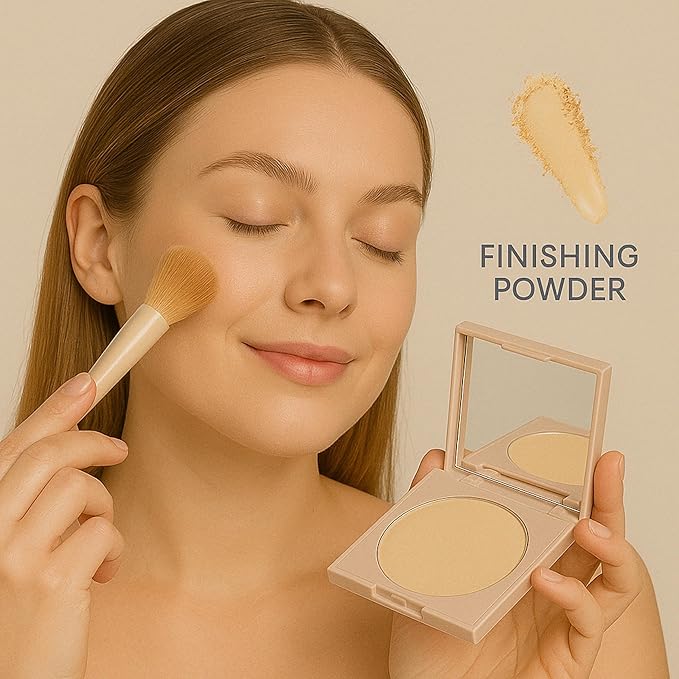 Sophia + Mabelle Finishing Powder – Lightweight Matte Setting Powder – Long-Lasting, Blurring, Buildable Face Powder for Oily Skin & Pores Powder for All Day Wear (ALMOND WHISPERER (Medium), Standard)