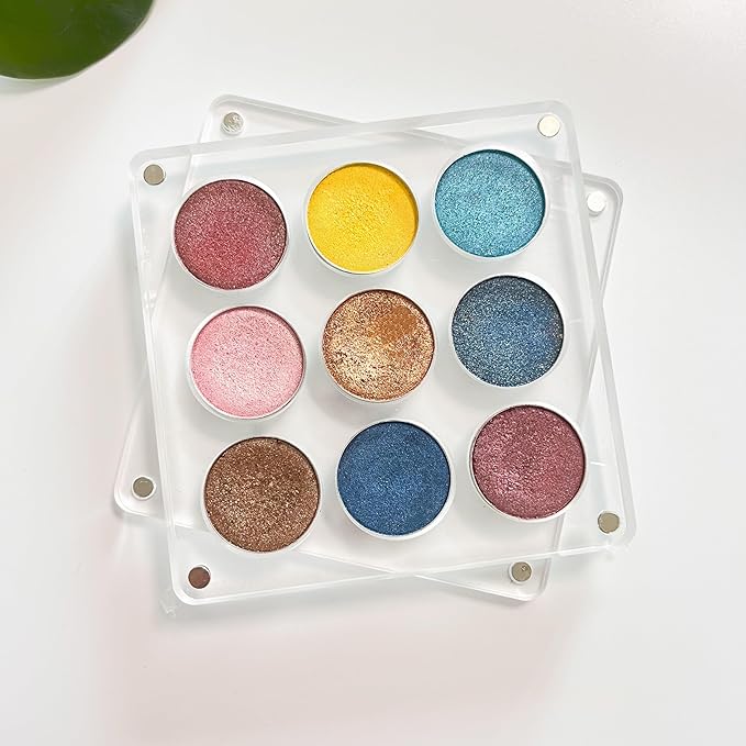 New Empty Acrylic DIY Your Own Magnetic Eyeshadow Palette All Transparent Elegant Eye Shadow Makeup Palette Make-up mixing palettes sold empty 26mm*9 holes