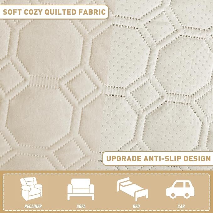 ZNSAYOTX Ultimate Cozy Blankets (52"x82") 100% Waterproof Bed Mat Blanket for Dog Pets, Couch Sofa Protector with Non-Slip Back Washable Durable, Pee Scratch Proof Easy to Clean (Beige)