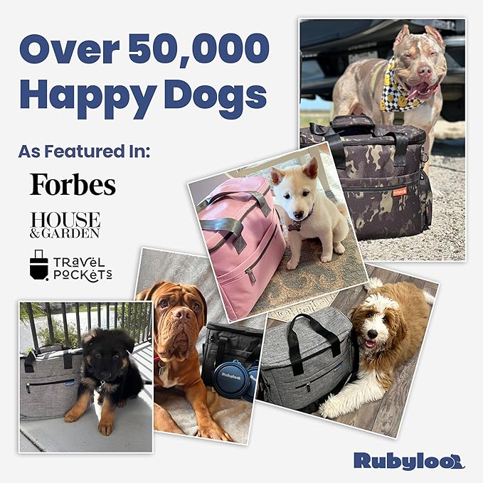 Rubyloo Original Doggy Bag™ Dog Travel Bag for Supplies with Travel Bowls