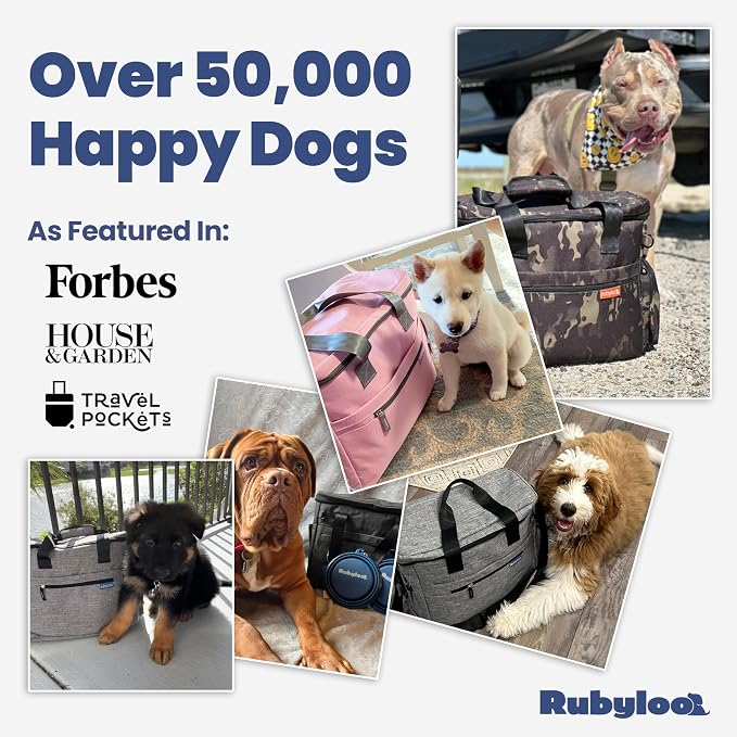 Rubyloo Original Doggy Bag™ Dog Travel Bag for Supplies with Travel Bowls