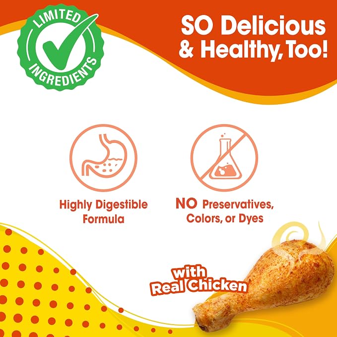 Nylabone Nubz Natural Dog Treats Made with Real Chicken, Small, 36 Count | Long lasting dog chews, made in USA, limited ingredients, highly digestible, dog dental treats for small dogs up to 30 lbs