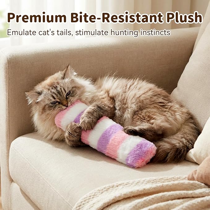 Cat Toys 3 Pack Catnip Pillows, Soft and Durable Crinkle Sound, Rainbow