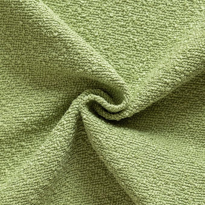 Foindtower Pack of 2, Decorative Textured Boucle Throw Pillow Covers Accent Solid Pillow Cases Cozy Soft Couch Cushion Case for Chair Sofa Bedroom Living Room Home Decor 22x22 Inch Lime Green