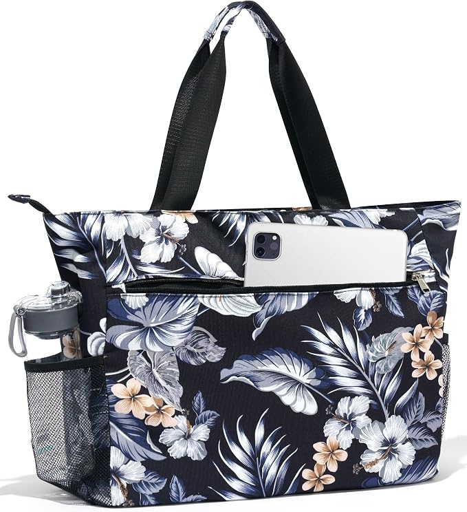 Heathyoga Multi-Functional Yoga Mat Carrier Gym Tote Bag - Large Mat Pocket, Women's Workout Bag