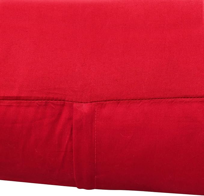 Thmyo 4-Pack 100% Cotton Lumbar Comfortable Solid Decorative Throw Pillow Case Rectangle Cushion Cover Pillowcase Blank Valentines Day DIY Throw Pillowcase for Sofa Bed(12x20inch/30x50cm, Red)