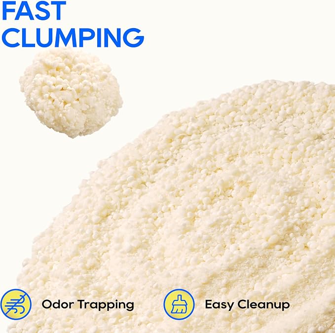 HoneyCare Cassava Cat Litter | Natural Plant-Based Litter | Quick Clumping & Low Dust | Superior Odor Control | 24-lbs Value Pack (6 lbs x 4)
