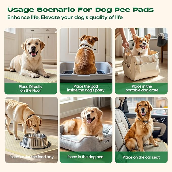 Bamboo Puppy Pads Extra Large 31"x47" 40 Count with Tabs