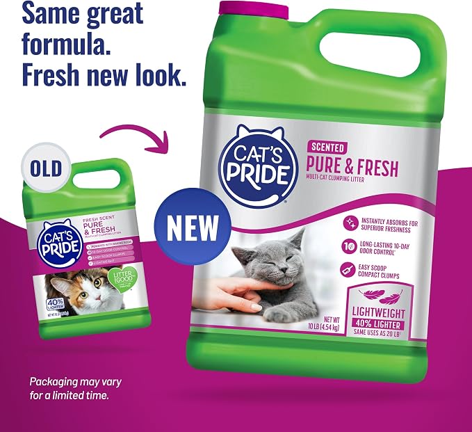 Cat's Pride Pure & Fresh Lightweight Scented Clumping Litter 10lb
