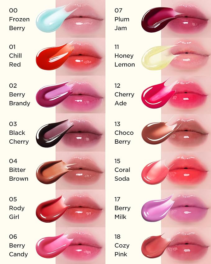 TOCOBO Juicy Berry Plumping Lip Oil 02 Berry Brandy – Korean Vegan Hydrating Lip Oil with Plant Oils for High Shine Gloss - Non Sticky Formula for All Skin Tones, 0.12 fl.oz.