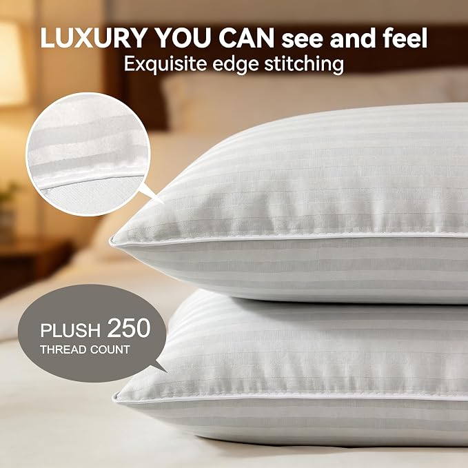 JMGBird Decorative Pillows, Inserts & Covers Throw Pillows for Bed | 27x17 Queen Size Bed Pillows for Sleeping Premium Fill Pillows, Soft Supportive Hotel Quality Sleeping Pillows